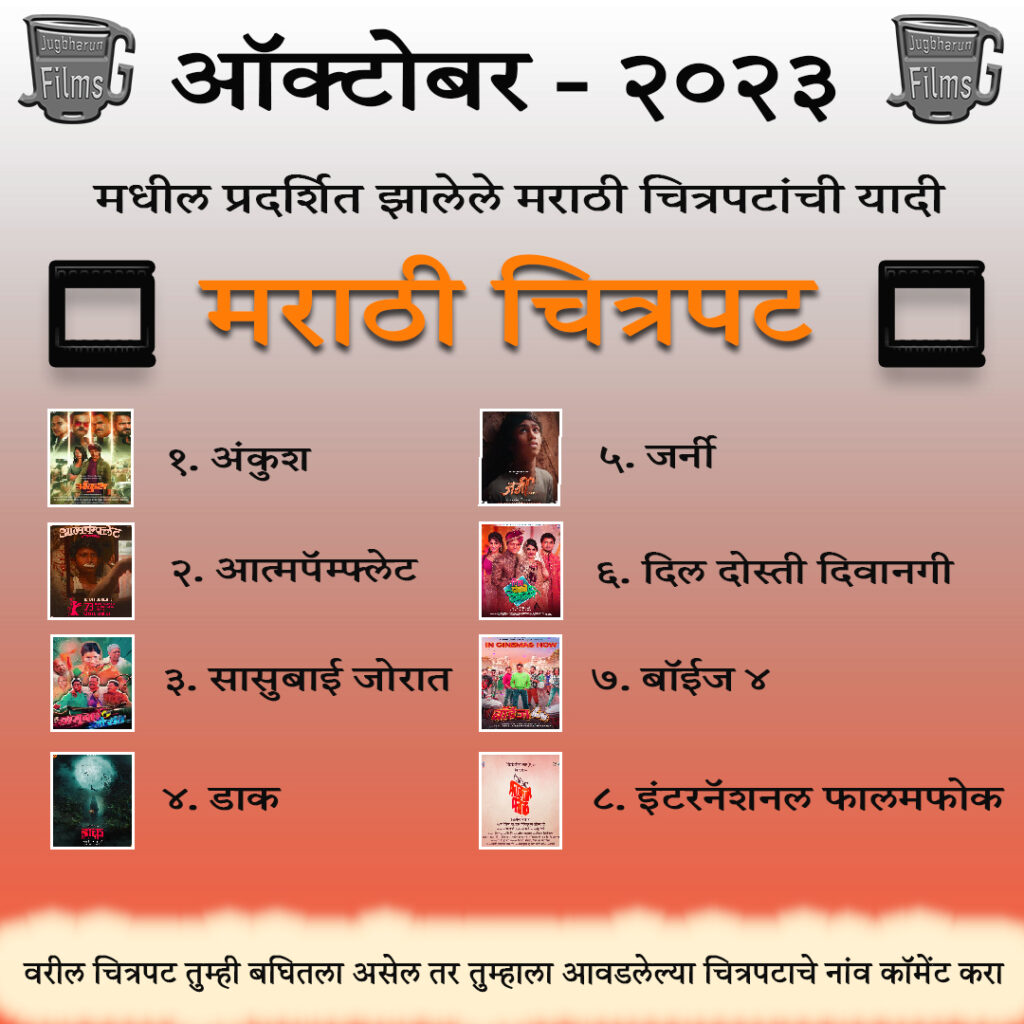 Marathi movie list release in oct 2023 movie review and informarion